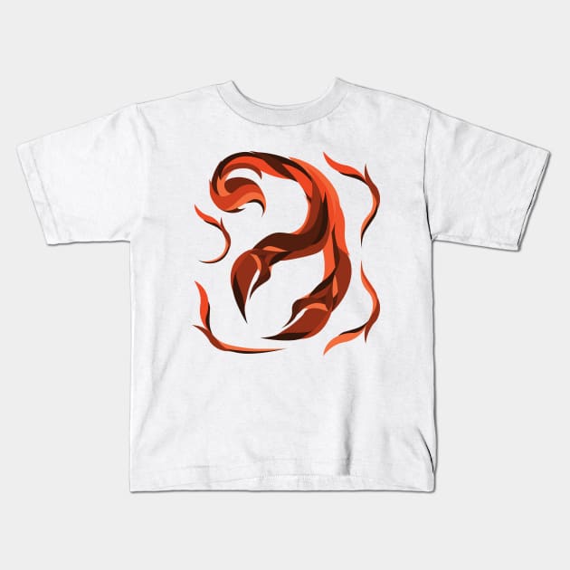 Scorpio Zodiac Sign - Orange Kids T-Shirt by TeeeeeeTime